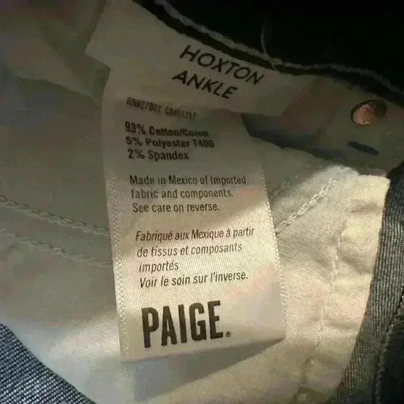 Paige Hoxton Skinny Jeans Size 32 Dark Wash High Rise Ankle Stretch Denim EUC - Picture 5 of 5